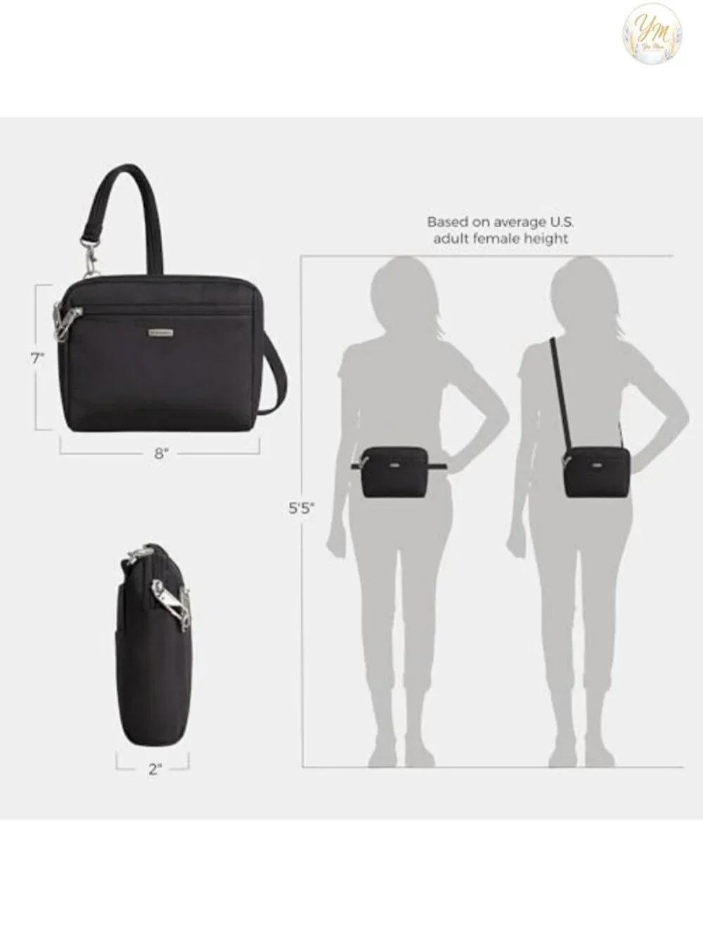 Anti-Theft Convertible Crossbody & Waist Pack with Locking Compartments